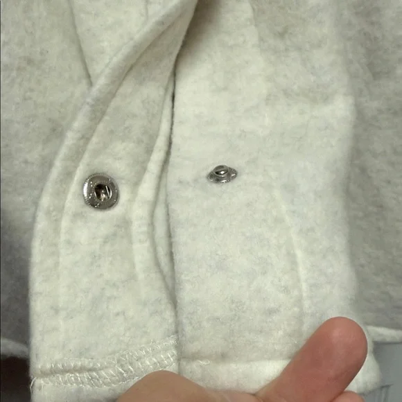 NWT HAVEN Well Within White Wool Fleece Shirt Jacket Cabincore - Picture 7 of 9